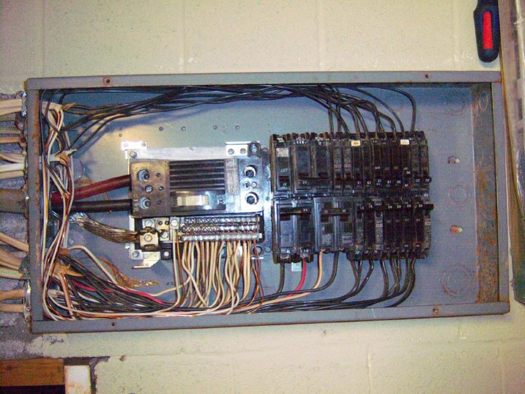 inside electrical service panel