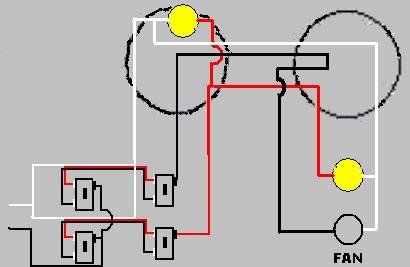 fan-light double 3 way sw