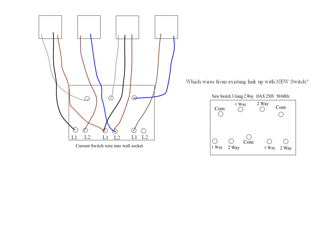 Diagram of wall switch